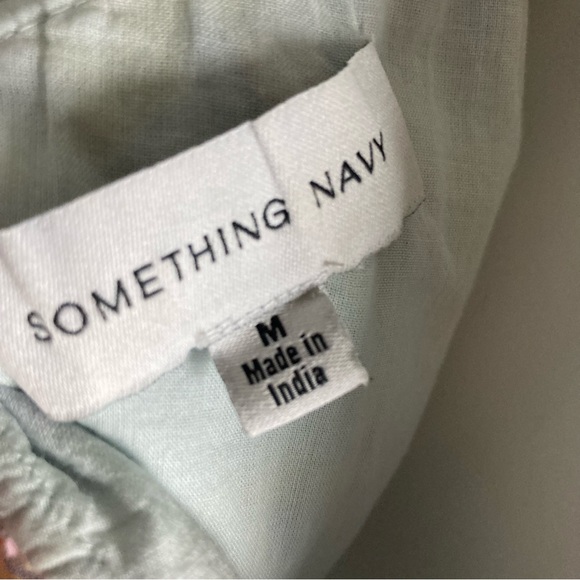 Revolve Something Navy one shoulder top pastel ruffle floral print size medium - Picture 9 of 10